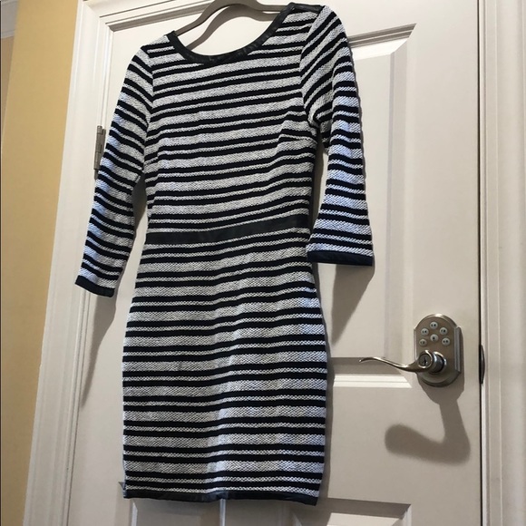 TART dress small, black/white with leather trim. - Picture 2 of 4